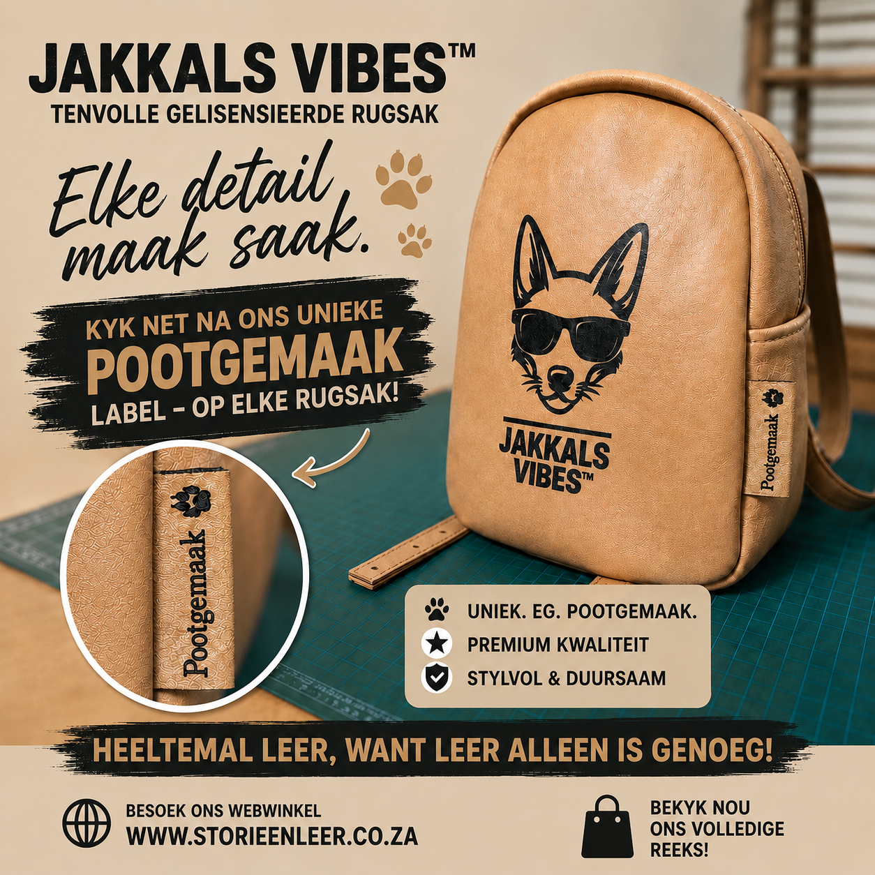 Jakkals Vibes Rugsakke (Beperkte Voorraad Beskikbaar)